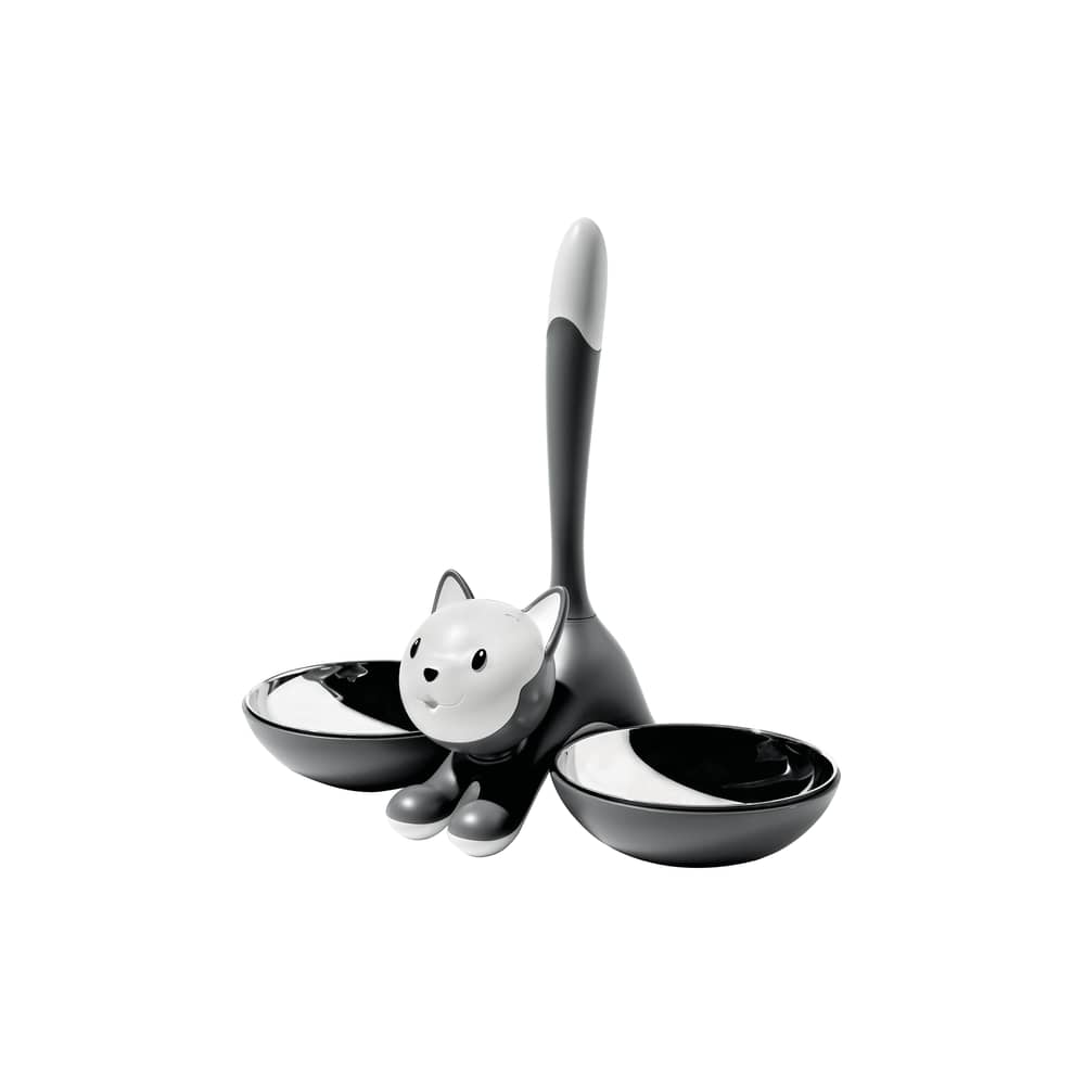 Gamelle Tigrito plastique gris / pour chat - Alessi - Gris - Acier inoxydable, Polypropylène