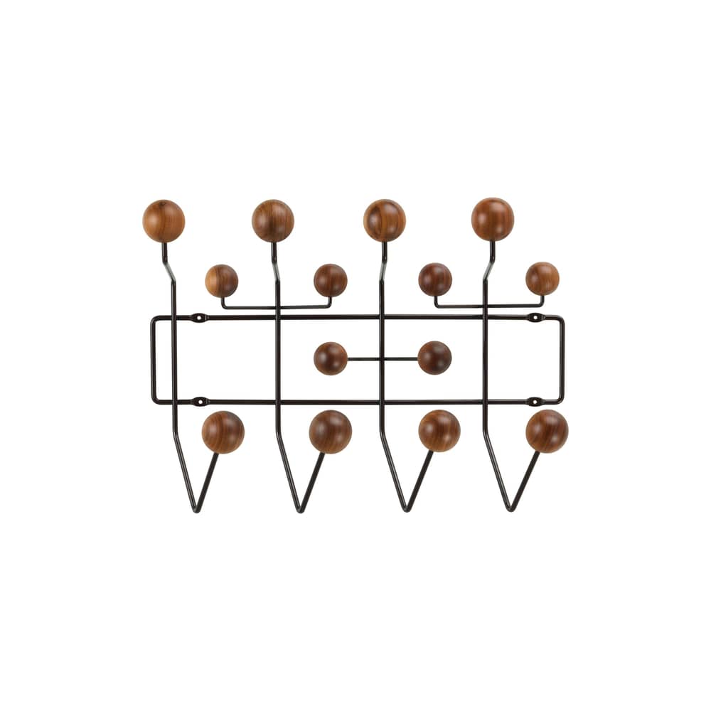 Portemanteau mural Hang it all noyer / Eames (1953) - Vitra - Noyer naturel - Acier, Noyer massif