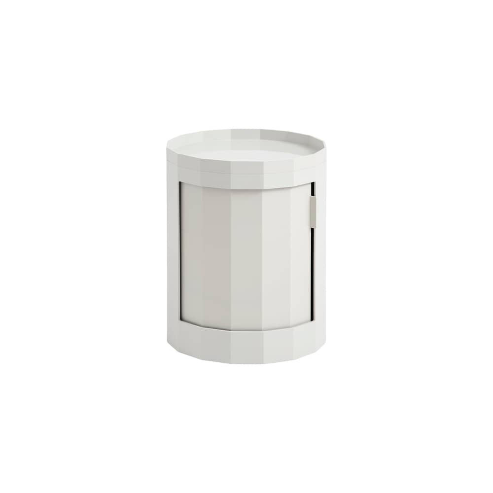 Facet Low Storage plastic material grey / H 48 cm - 1 Door - Hay - Misty Grey - Recycled ABS