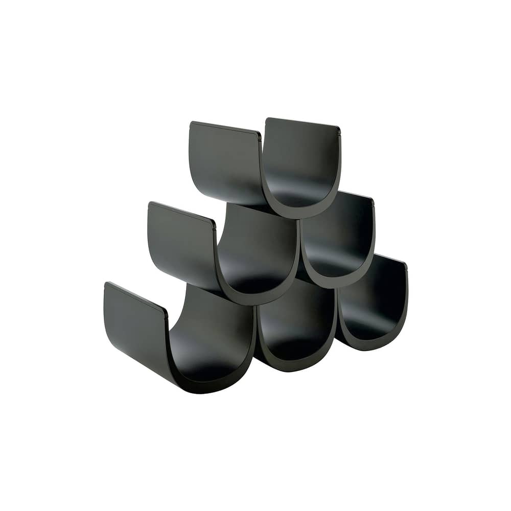 Casier à bouteilles Noè plastique noir / Modulable - 6 bouteilles - Alessi - Noir - Résine thermoplastique