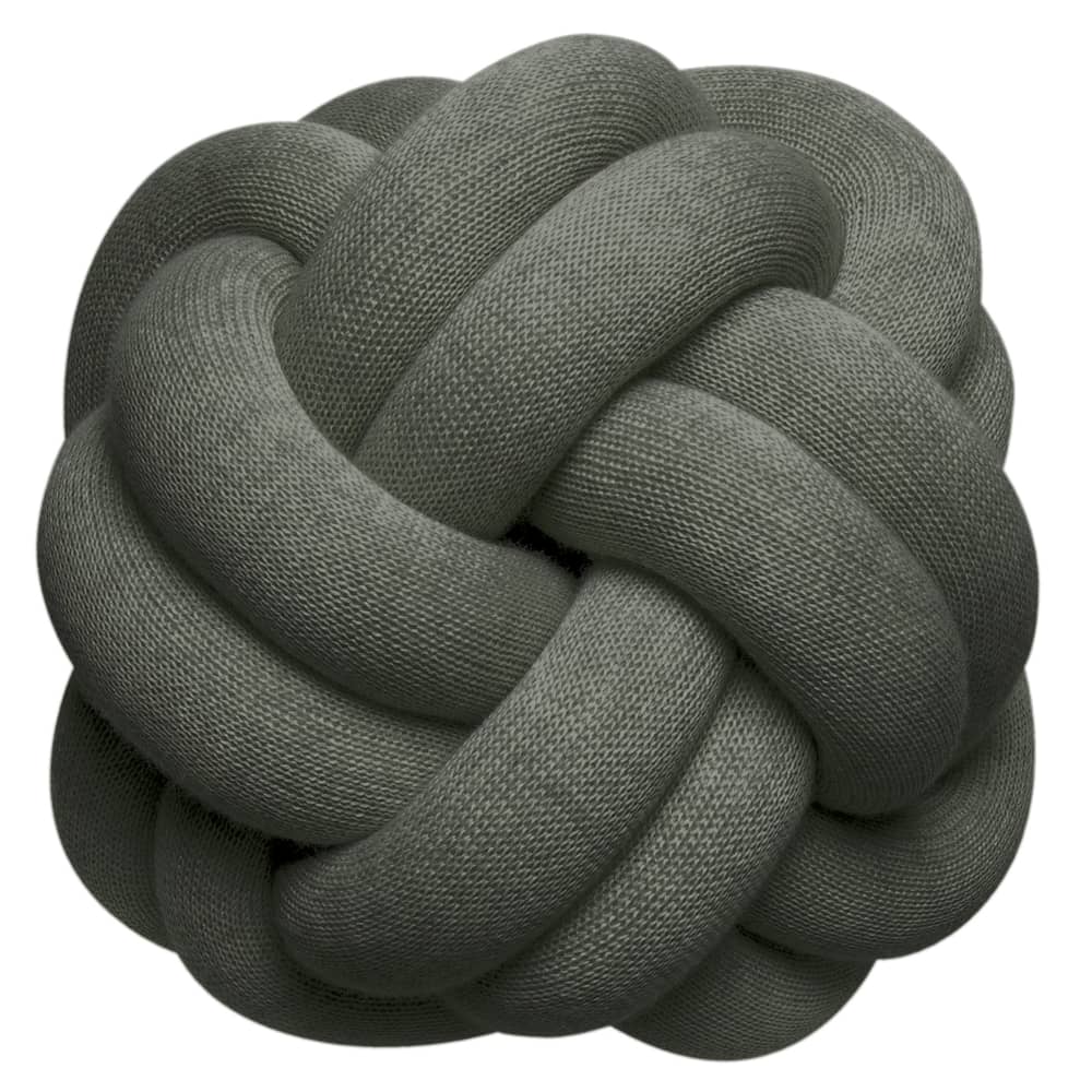 Cuscino Knot tessuto verde / Fatto a mano - 30 x 30 cm - Design House Stockholm - Verde foresta - Acrilico, Lana