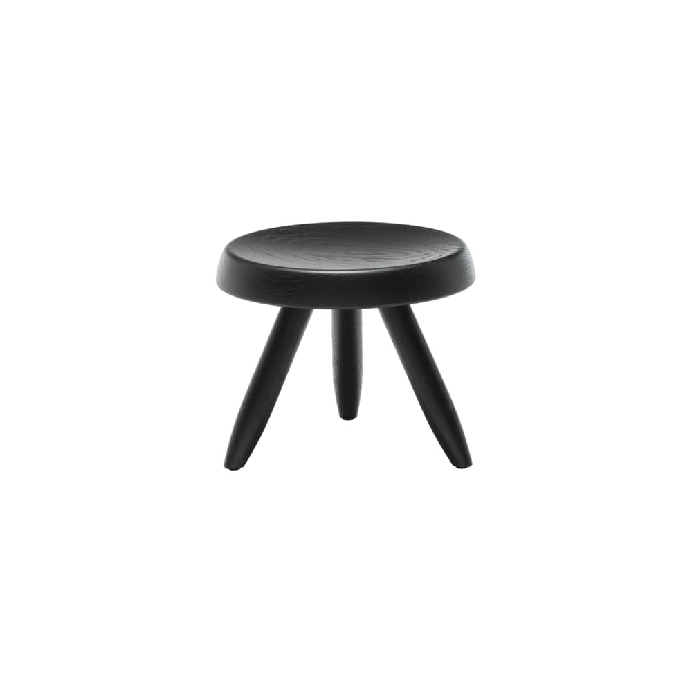 Sgabello Berger legno nero / Charlotte Perriand, 1953-61 - Ø 33 x H 26,7 cm - CASSINA - Nero - Massello di quercia colorato