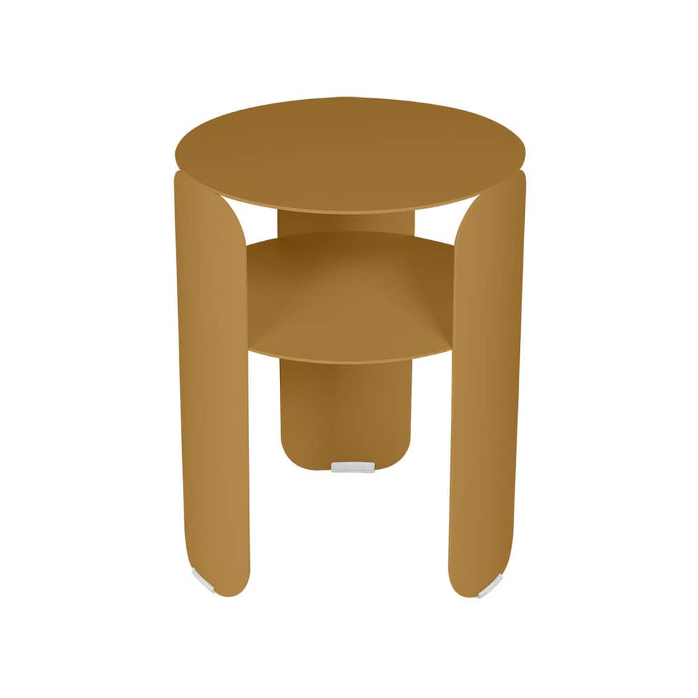 Table d\'appoint Bebop métal jaune / Ø 35 x H 45 cm - Fermob - Pain d\'épices - Acier, Aluminium