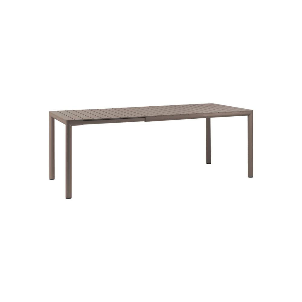 Tavolo con prolunga Tevere corian beige / 147-211 x 90 cm - NARDI - Talpa - alluminio verniciato, Resina in fibra di vetro