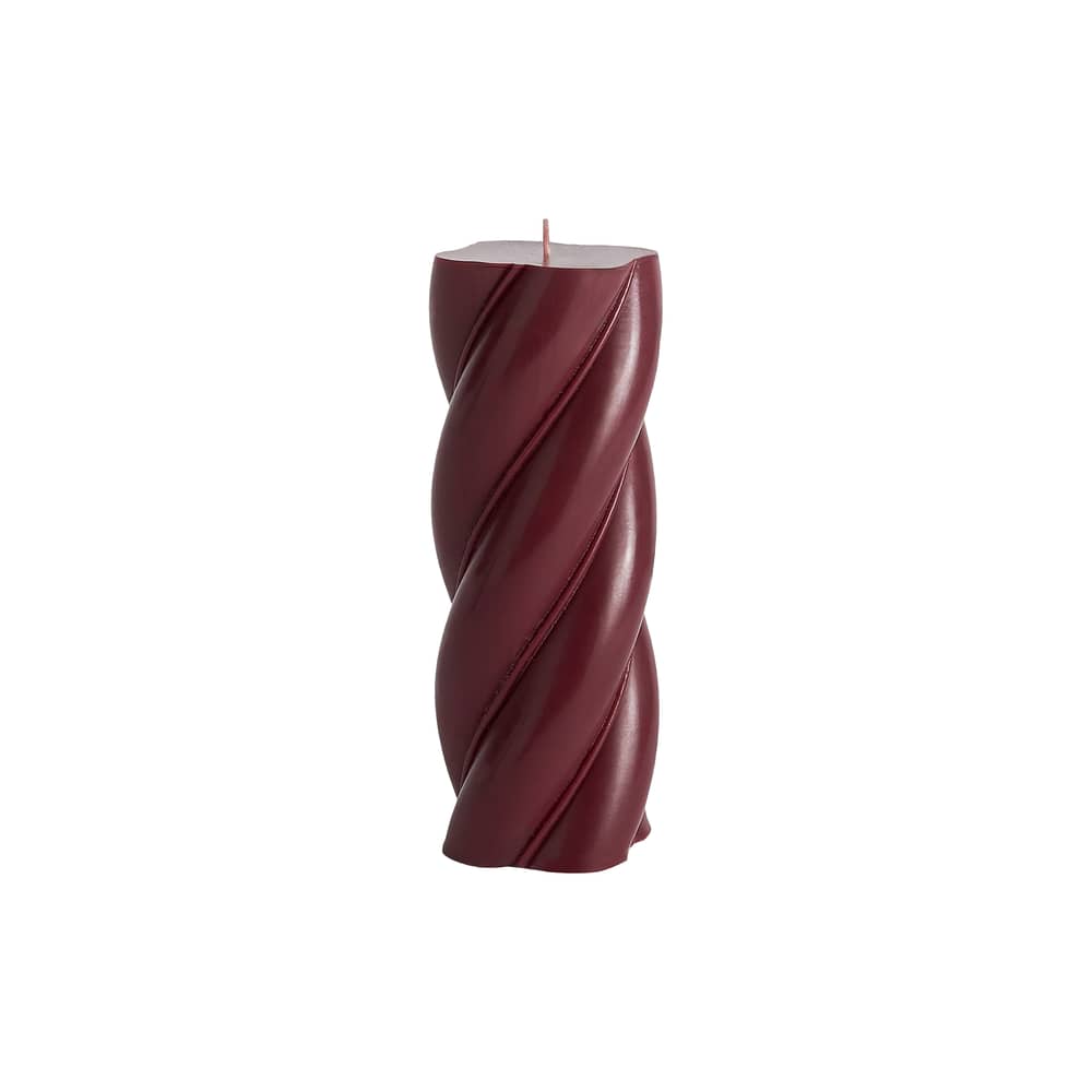 Bougie bloc Soft Serve rouge / H 19,5 cm - Hay - Bordeaux - Huile, Stéarine
