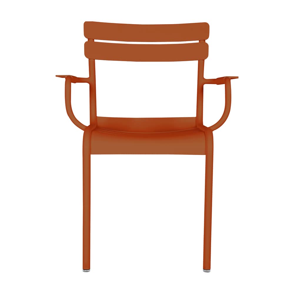 Fauteuil empilable Luxembourg Bridge métal orange - Fermob - Orange confite - Aluminium laqué