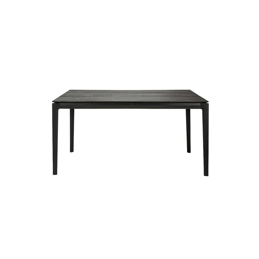 Bok Rectangular table wood black / Solid oak 160 x 80 cm - 6 people - Ethnicraft - 160 x 80 cm / Black - Tinted oak wood