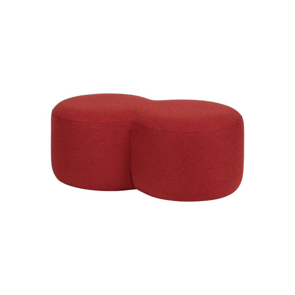 Sitzkissen Umbo textil rot / 88 x 50 x H 36,5 cm - NOO.MA - Rot Klatschmohnrot -  Ouate, Gewebe, Pressspan, Schaumstoff