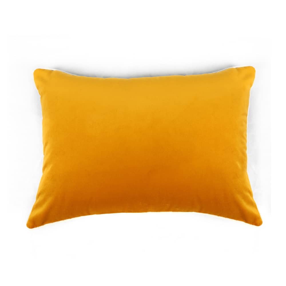 Coussin Double jeu tissu jaune / Velours - 40 x 55 cm - Maison Sarah Lavoine - Ocre / Jasmin - Mousse, Velours