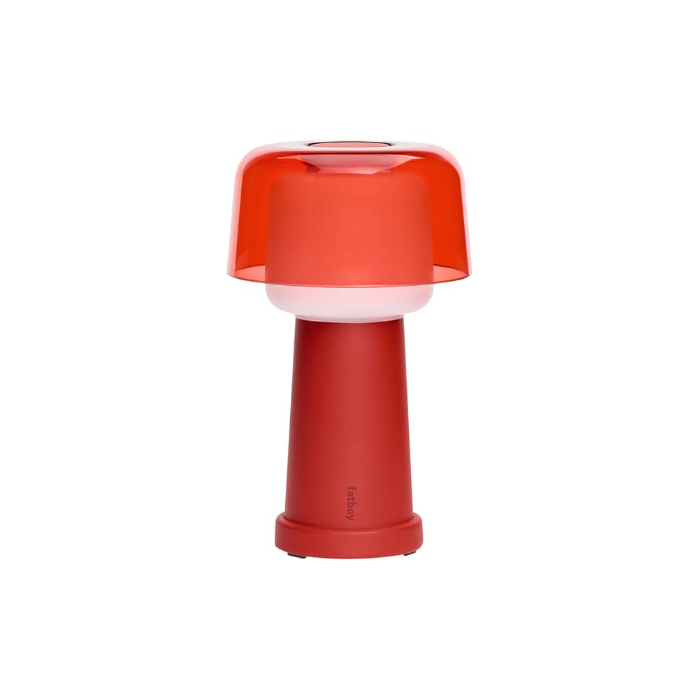 Lampe extérieur sans fil rechargeable Revolve LED rouge - Fatboy - Cayenne - Aluminium, Polycarbonate