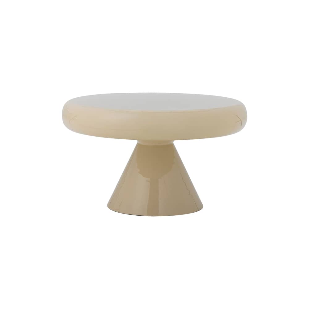 Ricko Coffee table metal beige / Ø 60 x H 35 cm - Bloomingville - Beige - Iron, MDF