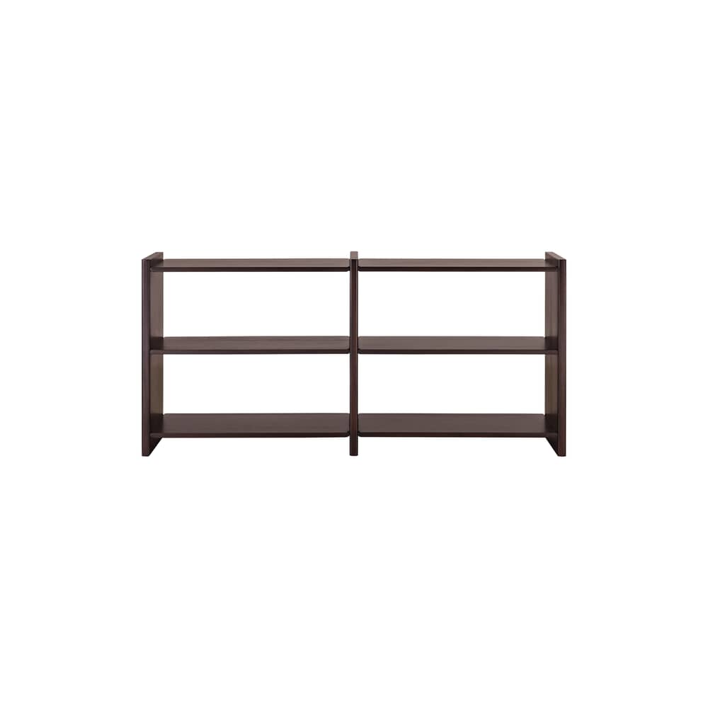 Étagère Mortise bois marron / L 175 x H 82 cm - Ethnicraft - L 175 cm / Acajou foncé - Acajou massif