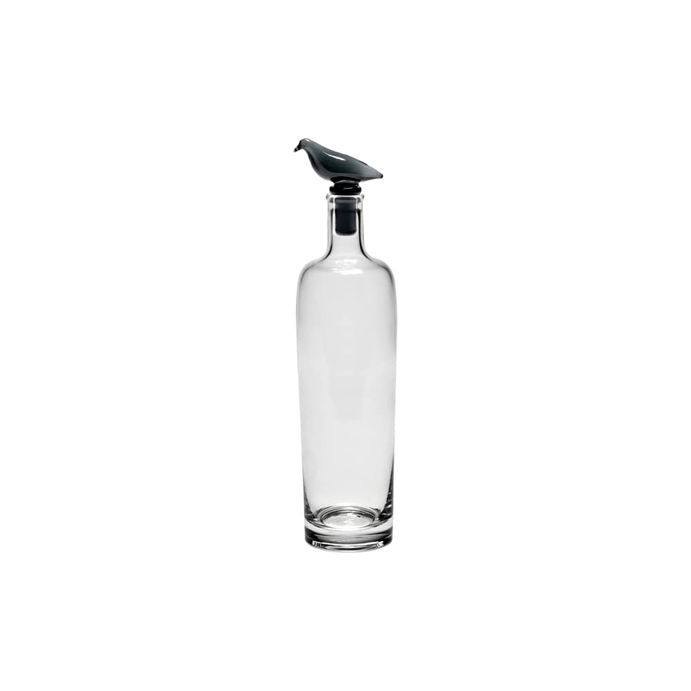 Karaffe Perch glas transparent / Ø 9 x H 30,5 cm - Serax - Transparent & rauchgrau - Glas