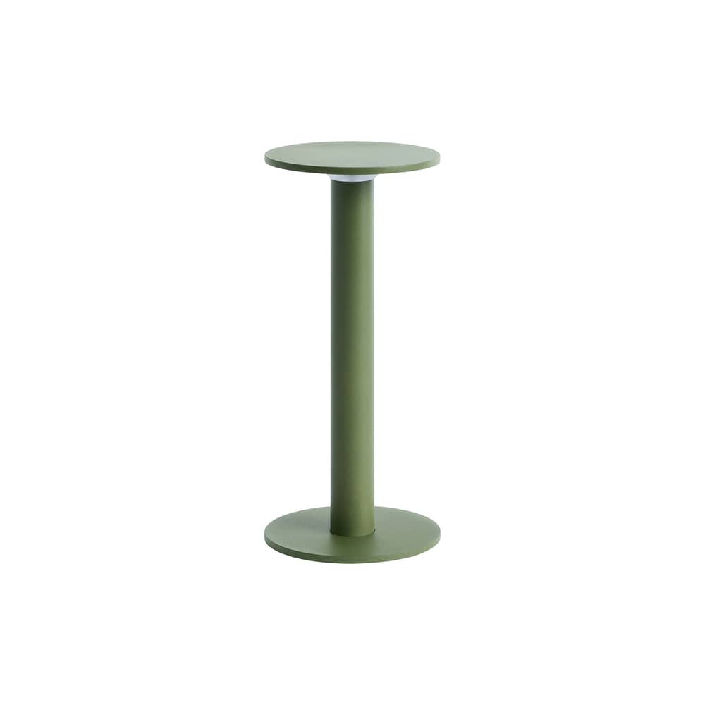 Lampe extérieur sans fil rechargeable Host Small / LED - H 22 cm / Fixation magnétique - Hay - Vert olive - Acier thermolaqué, Aimant, Aluminium thermolaqué