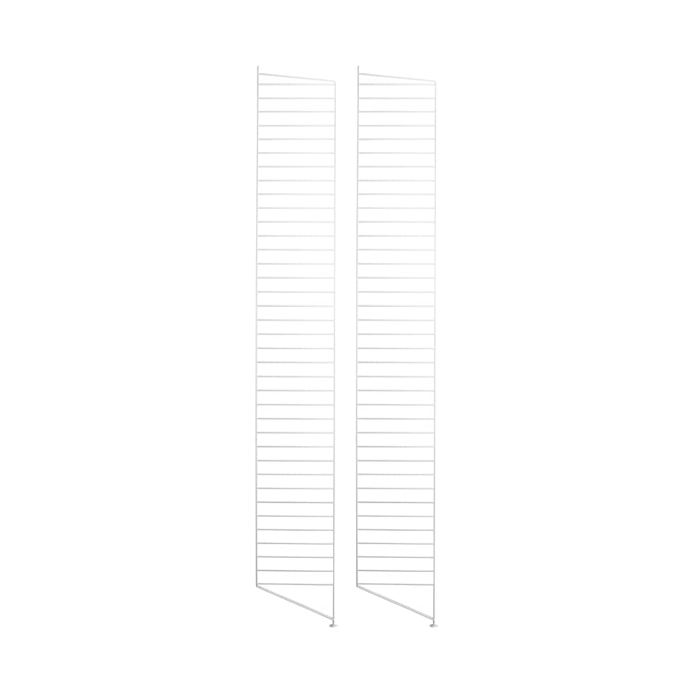 Lot de 2 montants de sol / H 200 x P 30 cm - String Furniture - Blanc - Acier laqué