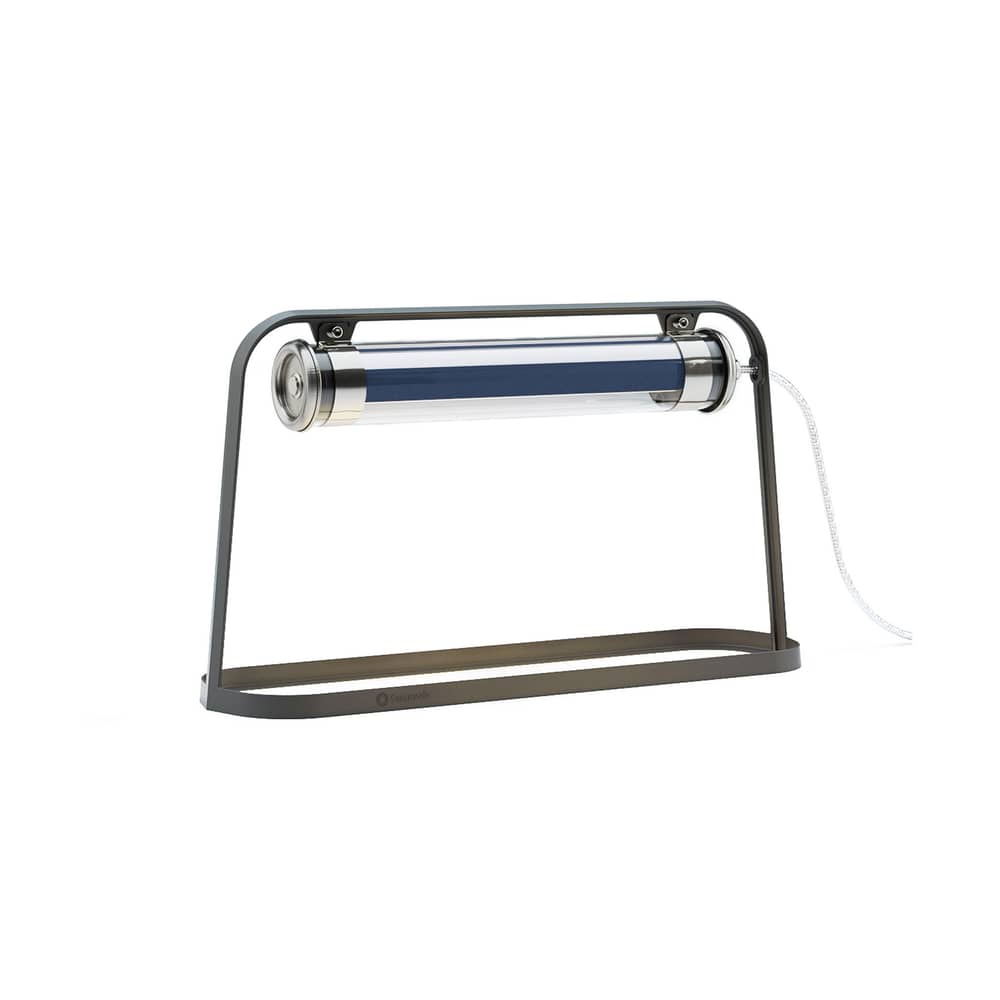 Astrup LED Outdoor lamp metal black / L 60 cm - SAMMODE STUDIO - Black / Blue - Lacquered aluminium, Polycarbonate