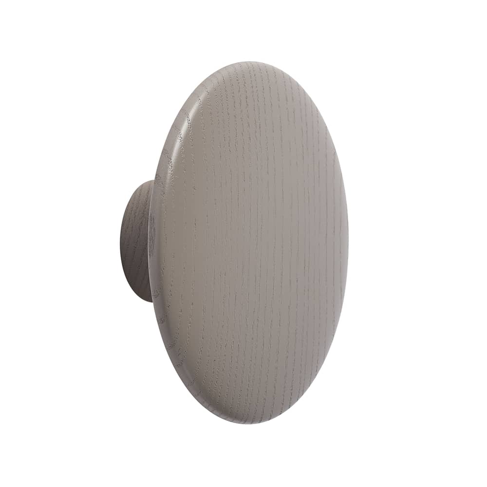 Patère The Dots Wood Medium / Bois - Ø 13 cm - Muuto - Taupe - Frêne teinté