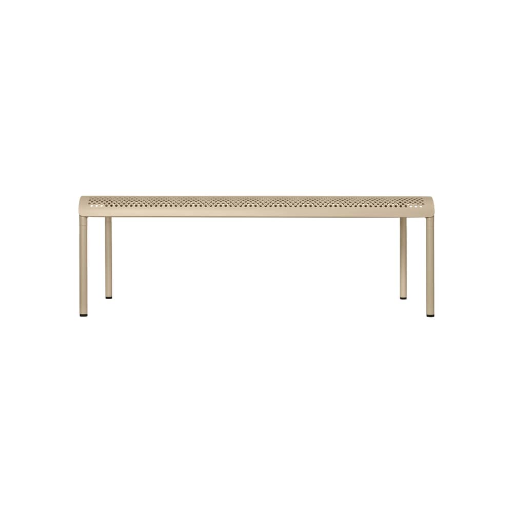 Table basse Dapple métal beige / 114 x 57 x H 38,5 cm - Ferm Living - Beige Cachemire - Acier galvanisé thermolaqué