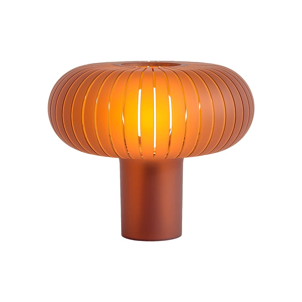 Lampe de table Teresa Frozen / Ø 50 x H 43 cm - Recyclé - Kartell - Ambre (translucide) - PMMA recyclé