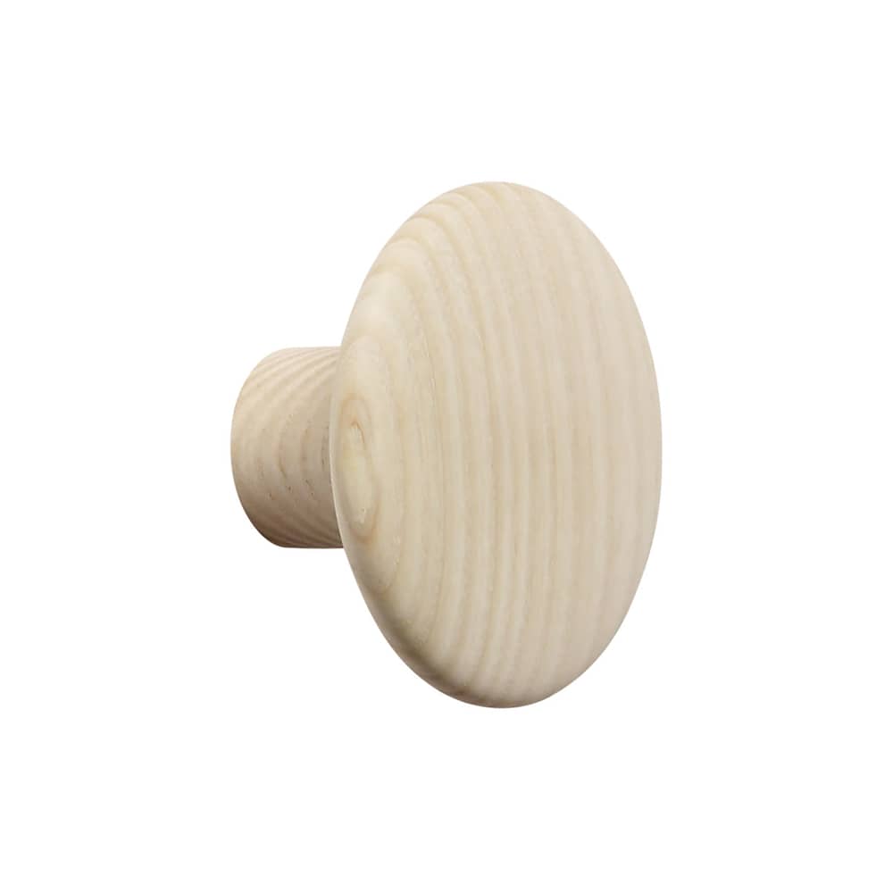 Patère The Dots Wood Small / Bois - Ø 9 cm - Muuto - Frêne naturel - Frêne naturel