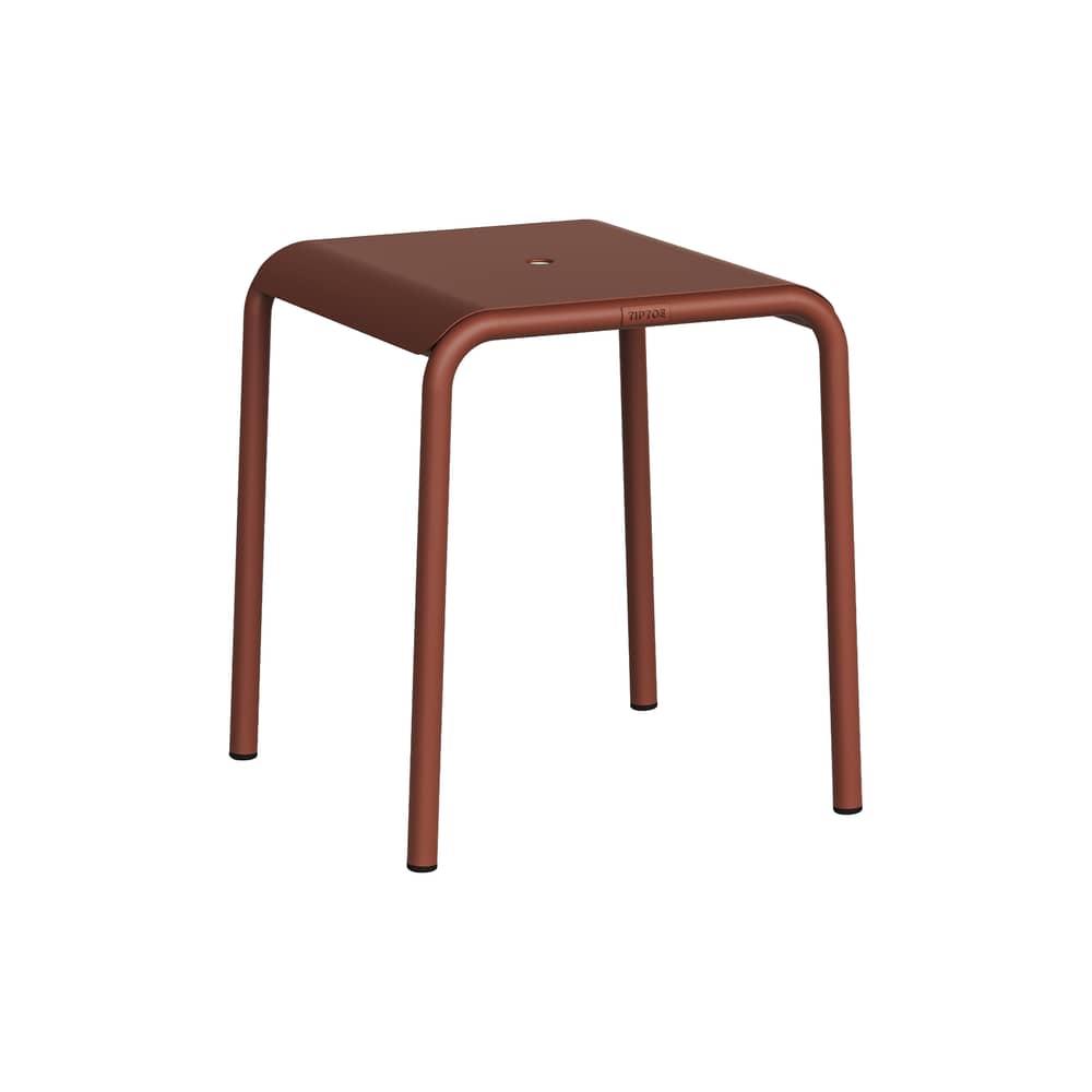 Tabouret Panorama métal rouge - TIPTOE - Rouge Brique - Acier thermolaqué