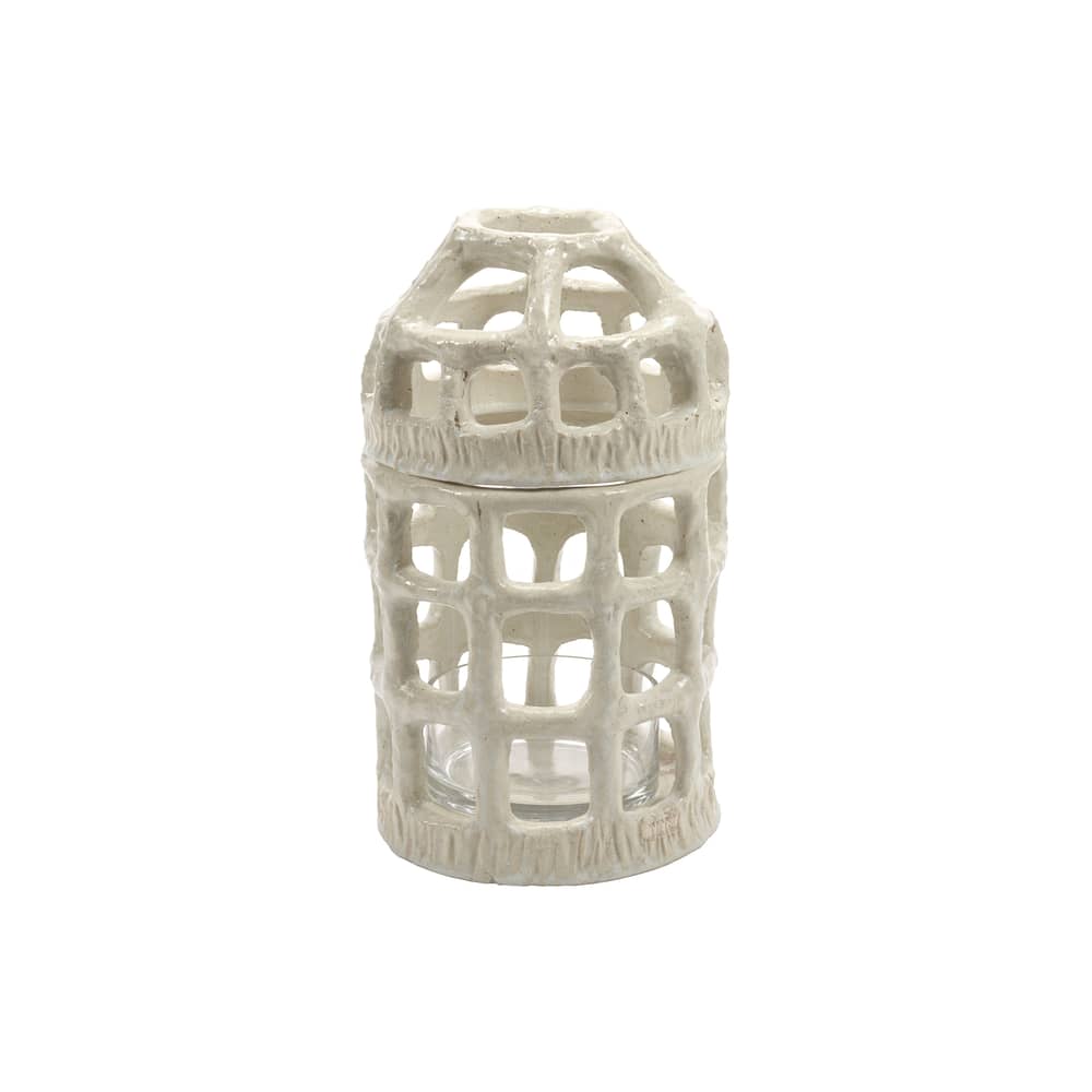 Pique-Fleurs Vase ceramic white - Serax - White - Glass, Sandstone