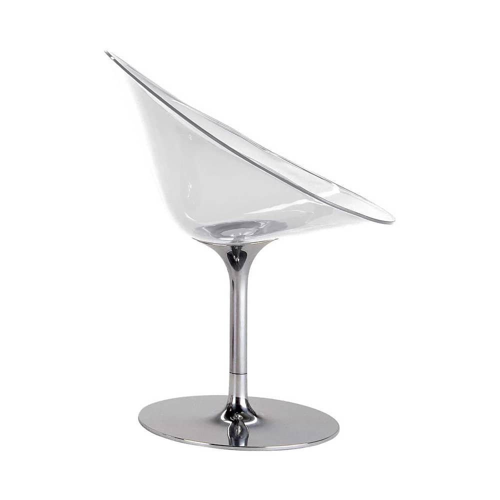 Kartell Ero/S/ Swivel armchair - transparent | Made In Design UK
