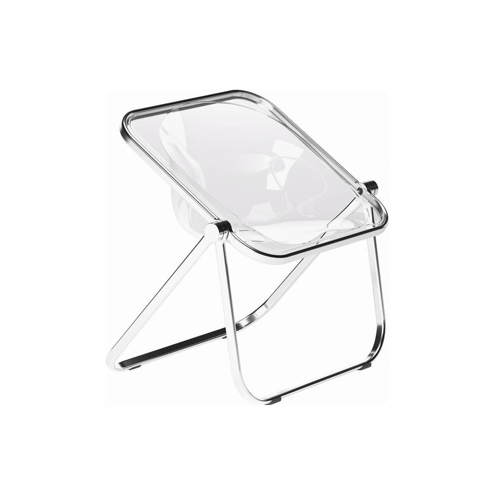 Fauteuil pliant Plona / Giancarlo Piretti, 1970 - ANONIMA CASTELLI - Transparent - Aluminium poli, Plexiglas