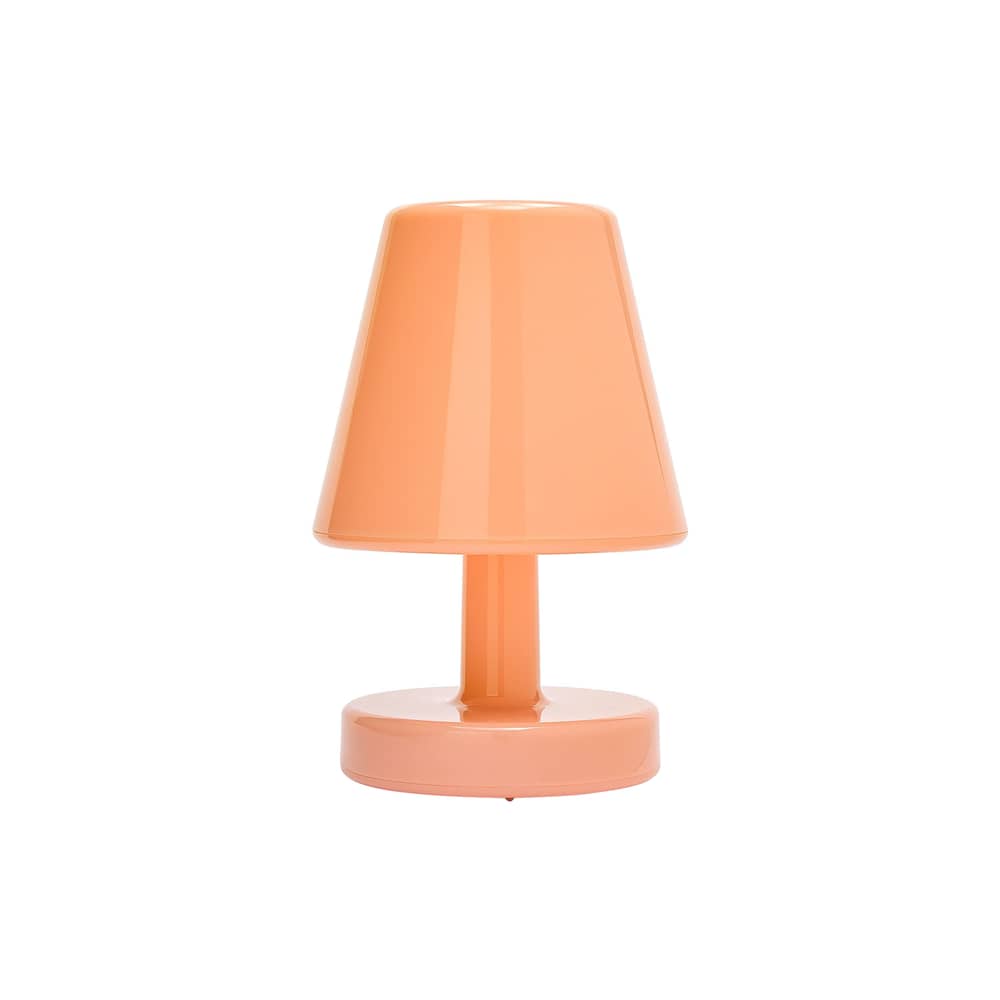 Lampe sans fil rechargeable Edison The Ambiance orange / Indoor - H 25 cm - Fatboy - Pêche douce - Polycarbonate
