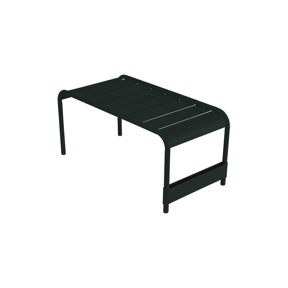 Bank Luxembourg metall schwarz / Couchtisch - 86 x 43 x H 40 cm - Fermob - Lakritz - lackiertes Aluminium