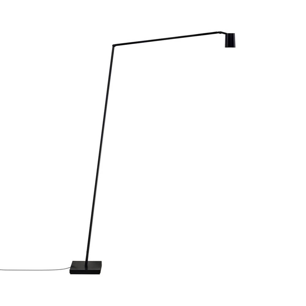 Lampada a stelo Untitled Spot metallo nero / LED - orientabile - Nemo - Testa cilindrica / Nera - Alluminio, Tecnopolimero