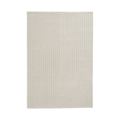 Teppich Relevo Quattro textil weiß / 170 x 240 cm - Muuto