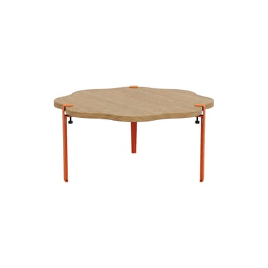 Table basse Vague by Uchronia / Ø 80 x H 43 cm - Chêne massif - TIPTOE