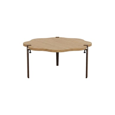 Table basse Vague by Uchronia / Ø 80 x H 43 cm - Chêne massif - TIPTOE