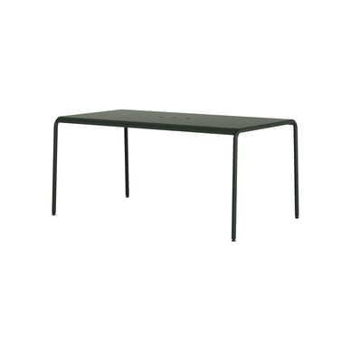 Tavolo rettangolare Panorama metallo verde / 160 x 90 cm - 6 posti - TIPTOE