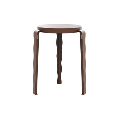Tabouret empilable Lou Vague by Uchronia / Hêtre monochrome - TIPTOE