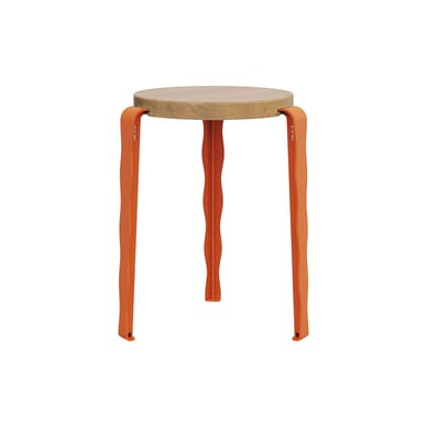 Tabouret empilable Lou Vague by Uchronia / Chêne - TIPTOE
