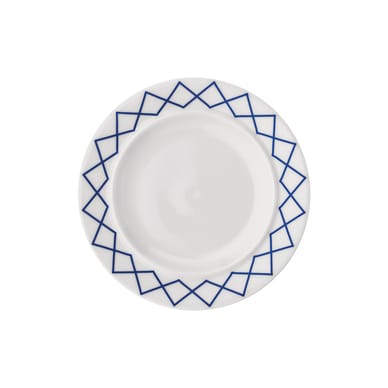 Dessertteller La Bella Tavola Alessi / Set von 4 - Ø 20 cm / Ettore Sottsass - Blau - Keramik