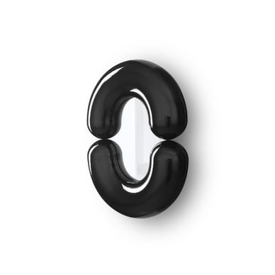 Miroir mural Zodiac Bumper Small céramique noir / L 55 x H 70 cm - Jean-Baptiste Fastrez, 2020 - Moustache