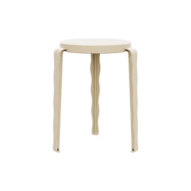 Tabouret empilable Lou Vague by Uchronia / Hêtre monochrome - TIPTOE