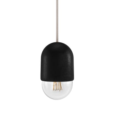 Suspension Luce Medium bois noir / Ø 10 x H 18 cm - Hartô