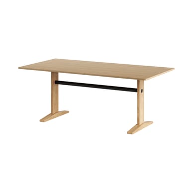 Table rectangulaire Post bois naturel / 190 x 95 cm - 8 places - TIPTOE