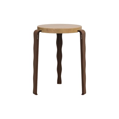 Tabouret empilable Lou Vague by Uchronia / Chêne - TIPTOE