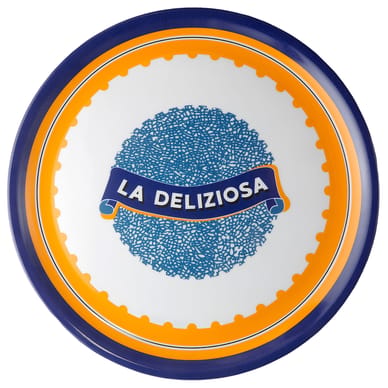 Bitossi Home Bel Paese - La Deliziosa Pizza plate - blue orange