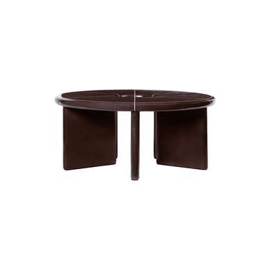 Couchtisch Deya stein braun / Ø 80 x H 32 cm - Betongrau emailliert - Ferm Living