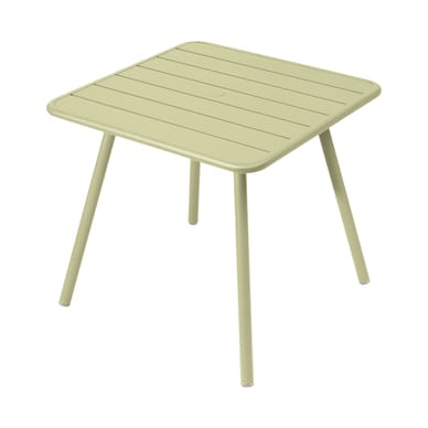 Table carrée Luxembourg métal vert / 80 x 80 cm - 4 pieds - Fermob