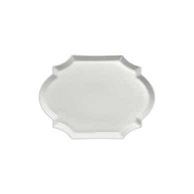 Assiette de présentation Perle Fine céramique blanc / 36,6 x 26,5 cm - Serax