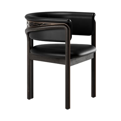 Fauteuil rembourré Volita INDOOR cuir noir - MORPHO