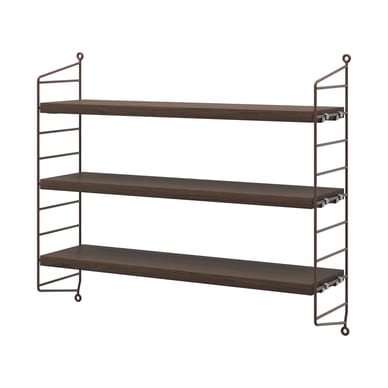 Regal String® Pocket String Furniture / B 60 x H 50 cm - Neuauflage 1949 - Braun - Holz