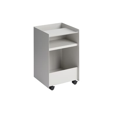 Servierwagen auf Rollen Folded Low metall grau / Aufgeklappt – H 61,5 cm - Muuto